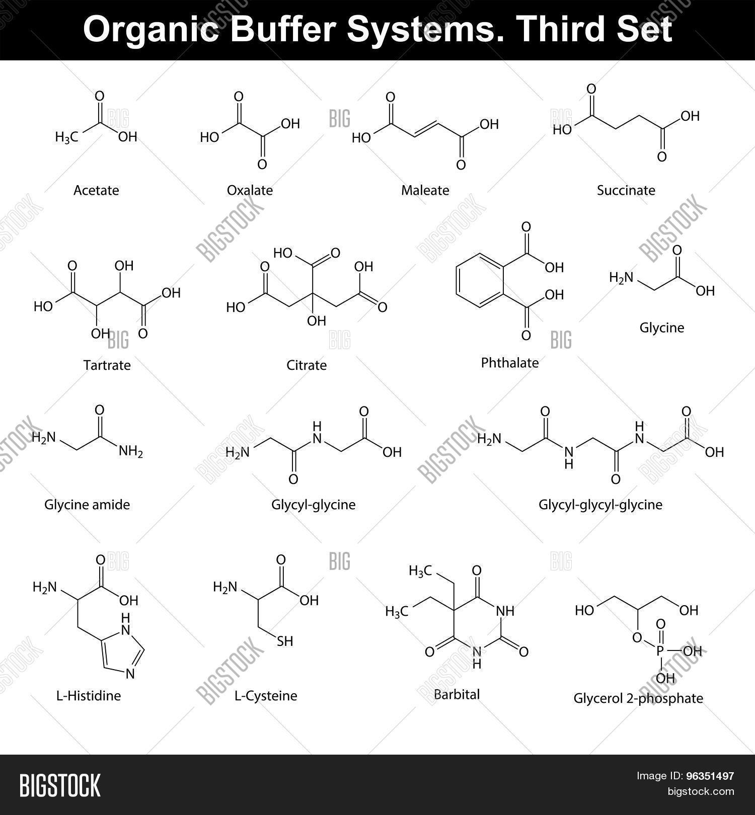 Organic Buffer Agents Vector & Photo (Free Trial) Bigstock