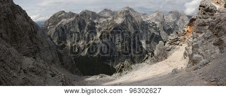 Vrata Valley in the Julian Alps in the Triglav National Park, Slovenia. 