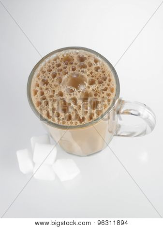 Tea with milk or Teh Tarik in Malaysia