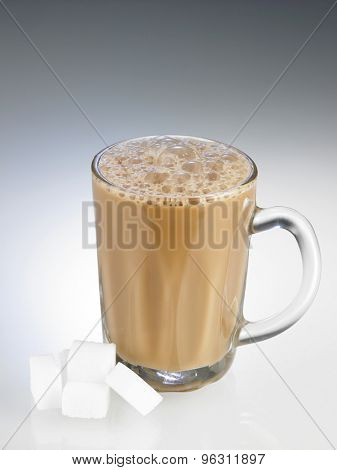 Tea with milk or Teh Tarik in Malaysia