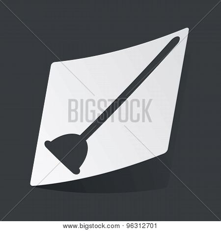 Monochrome plunger sticker