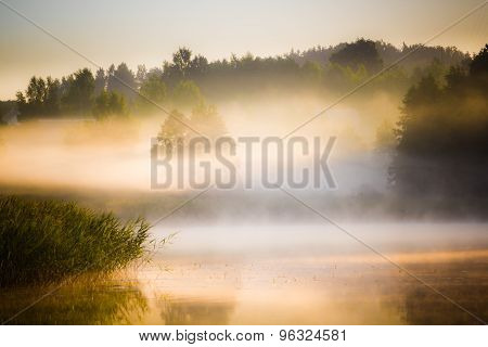 Sunrise over the lake