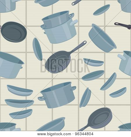 Seamless Background With Cookware