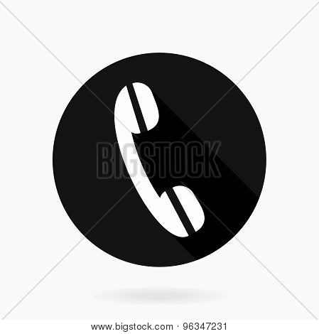 Fine Telephone Receiver Flat Icon