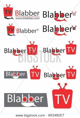 Chating tv or television logo for website or your video channel