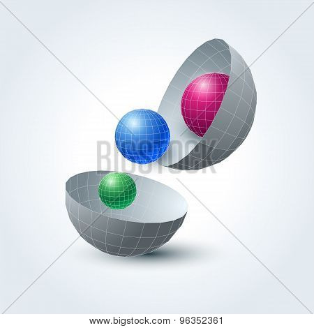 Abstract Illustration With 3D Spheres