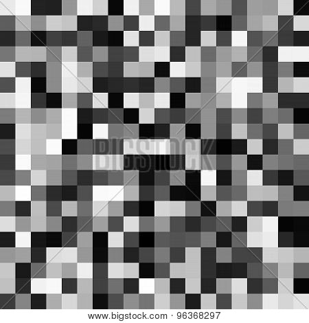 Abstract grayscale pixels noise mosaic pattern