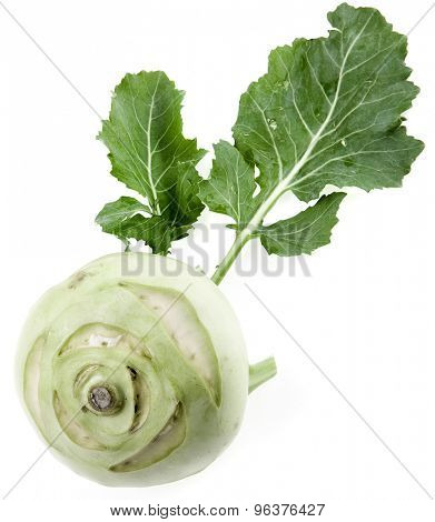 kohlrabi cabbage isolated on white background