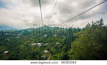 BATUMI, GEORGIA - JULY 20: view from cabin cableway