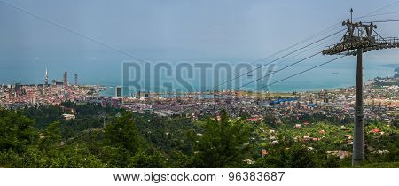 BATUMI, GEORGIA - JULY 20: view from cabin cableway