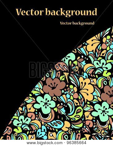 Abstract colorful background  on black