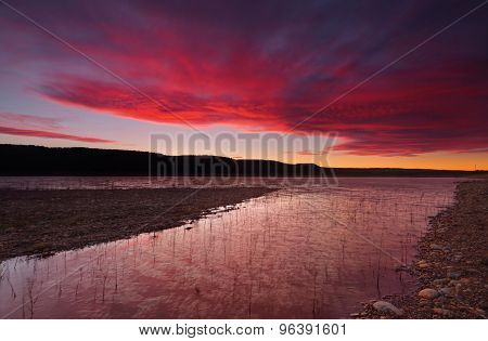 Sunset Over Lake Burralow