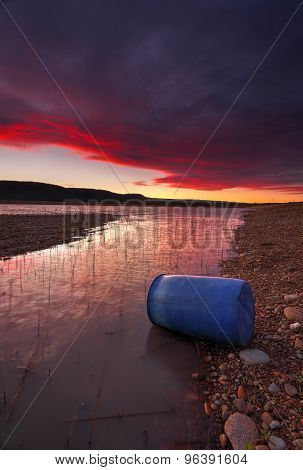 Sunset Over Lake Burralow Penrith
