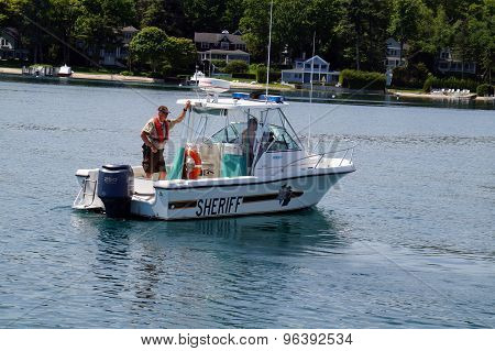 Sheriff's Boat on Patrol