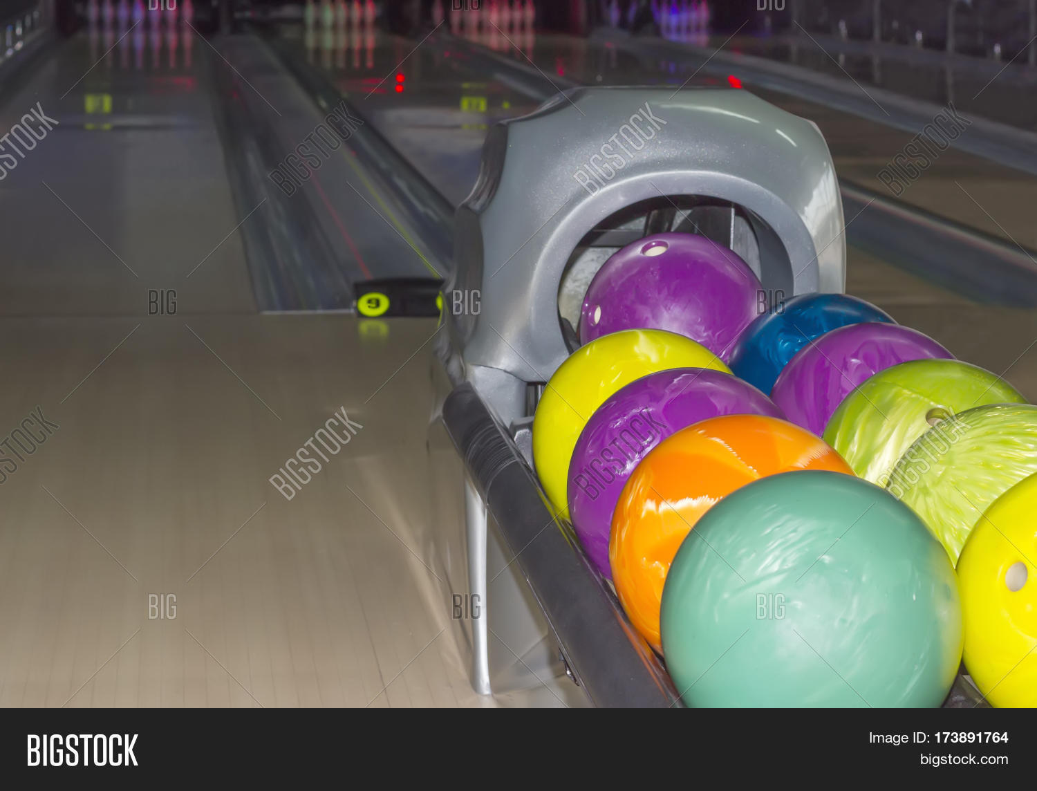 Colored Bowling Balls Image & Photo (Free Trial) Bigstock