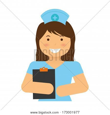 Nurse medical profession icon vector illustration graphic design