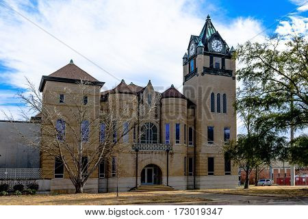 Prattville Alabama USA - January 28 2017: Original Autuaga County Courthouse in Prattville Alabama.