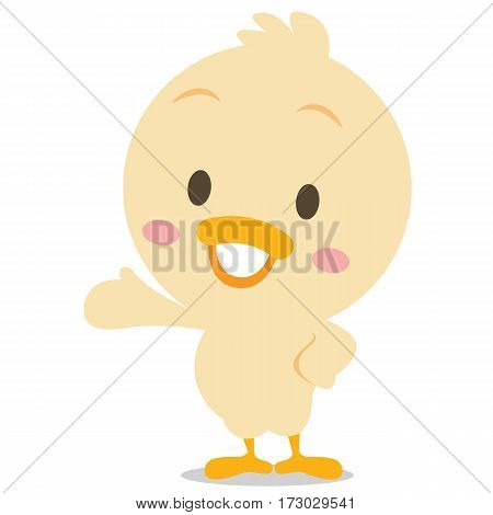 Happy duck character vector illustration collection stock