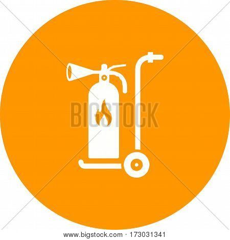 Moveable, extinguisher, firefighter icon vector image. Can also be used for firefighting. Suitable for use on web apps, mobile apps and print media.