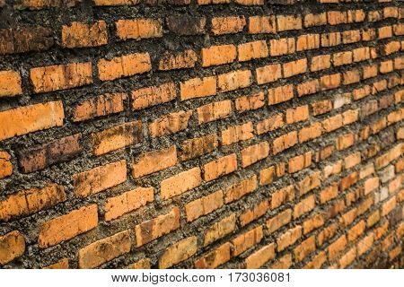 Unfinished red brick wall textured photo taken in a house construction and renovation at Depok Indonesia java
