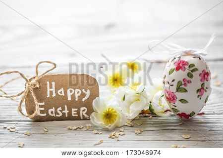 Easter Composition With Eggs