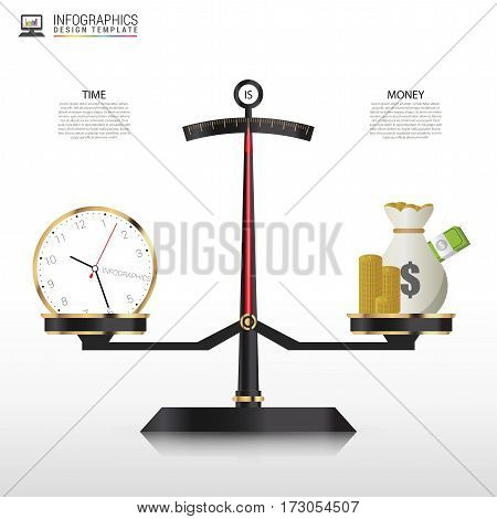 Business golden style price scale Infographics template. Vector illustration