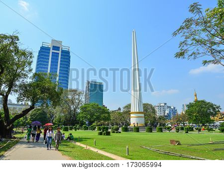 Independence Monument In Yangon, Myanmar