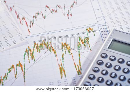 Two graphics show highly fluctuating share prices