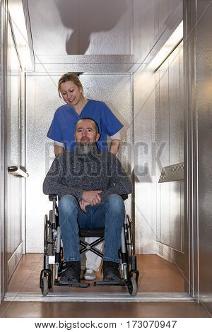 Nurse Is Shoving A Patient
