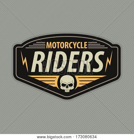 motor racing emblem sticker design vector illustration
