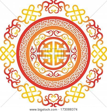 vector oriental chinese ornament, asian traditional pattern,  floral vintage element, cut silhouette, ornament central asia, applique work, for t-shirt, mongolian ornament