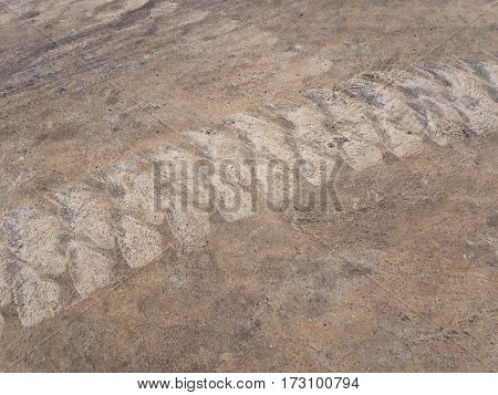 Folk lift Tire track on contrete floor
