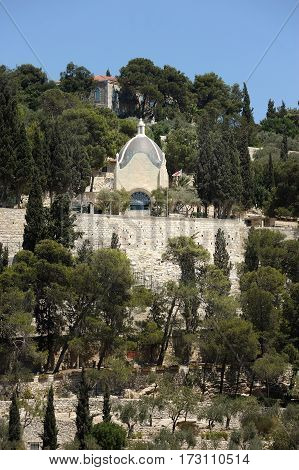 The holy places of the three religions in Israel - Kidron Valley and the Mount of Olives
