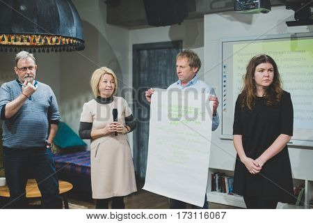 Russia, Novosibirsk, business conference in loft bee 02 february 2017