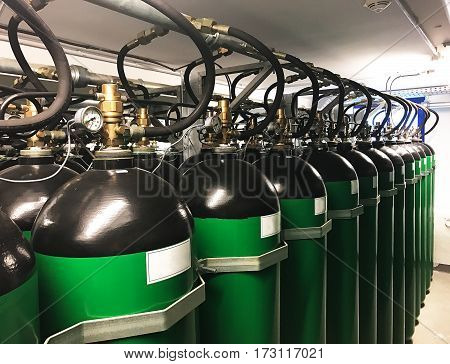 industrial CO2 fire extinguishing system for a data center