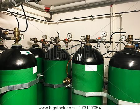 industrial CO2 fire extinguishing system for a data center