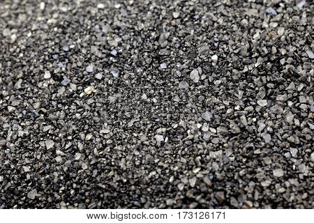Black salt from the Russian city of Kostroma photographed in close-up