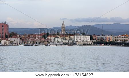 Koper Town in Slovenia View From Adriatic Sea