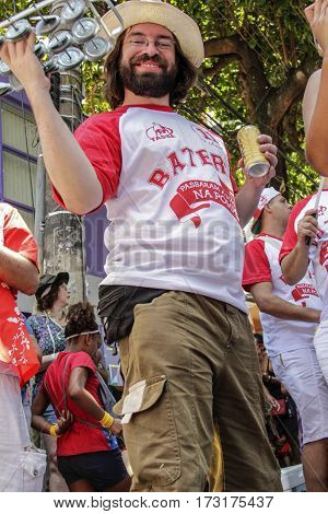 Brazilian Popular Street Carnival With Samba Music