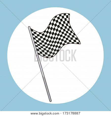 flag square black and white race vector illustration eps 10