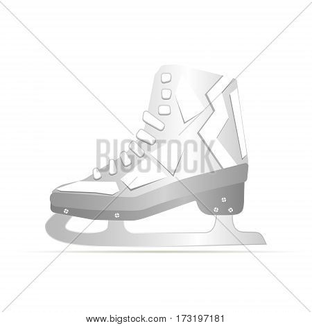 Ice scates icon on white background. Vector illustration