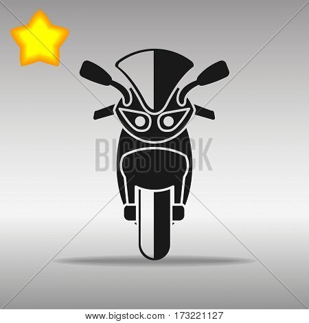 black Motorcycle Icon button logo symbol concept high quality on the gray background