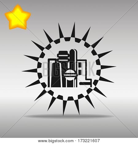 black factory Icon button logo symbol concept high quality on the gray background