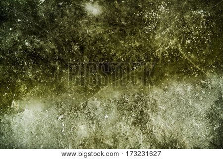 Ice, ice texture, abstract ice background, scabrous ice pattern, green ice