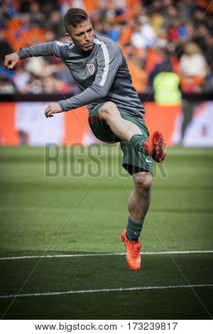 VALENCIA, SPAIN - FEBRUARY 19: Iker Muniain during La Liga soccer match between Valencia CF and CD Athletic Club Bilbao at Mestalla Stadium on February 19, 2017 in Valencia, Spain