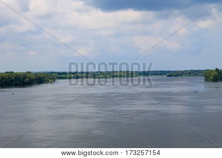 View on the river Dnieper in Ukraine