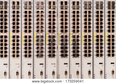 Network switch connections for network cable RJ45