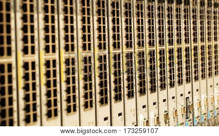 Network switch connections for network cable RJ45