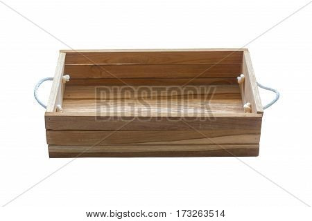 Old wooden box isolated on white ckground. This has clipping path.