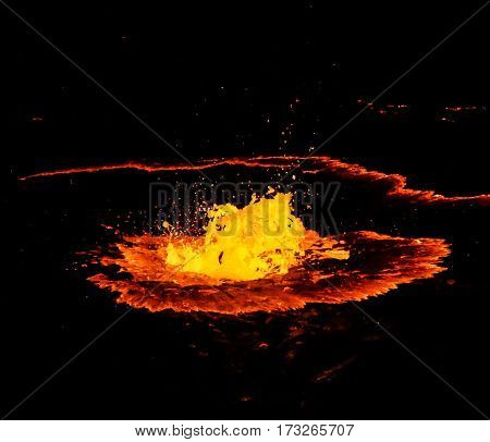 Erta Ale volcano crater melting lava splash Danakil depression Ethiopia